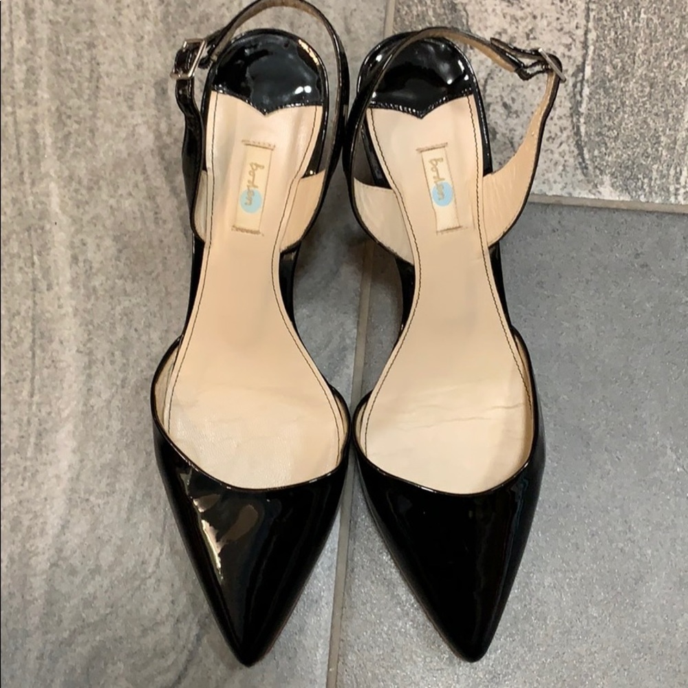 EUC Boden Patent Leather Sling-back Kitten Heels